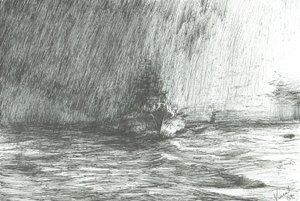 Tirpitz in Arctic Waters 1943 by Vincent Alexander Booth