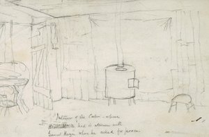 Interior of the Cabin Where Black Kettle Had His Interim with General Hazen When He Asked for Peace