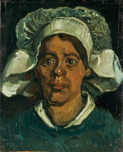 Head of a Peasant Woman Wearing a White Hood, 1884-1885