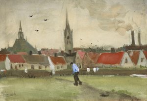View of The Hague with Nieuwe Kerk by Vincent van Gogh