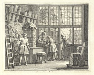 Interior of a Fabric Shop by Vincent Laurensz. van der Vinne (II)