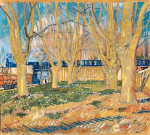 Avenue of Plane Trees near Arles Station by Vincent van Gogh