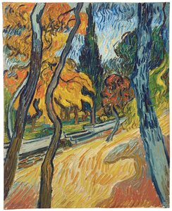 Trees in the Garden of the Asylum by Vincent van Gogh