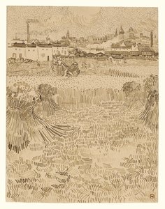 Arles: View from the Wheatfields by Vincent van Gogh