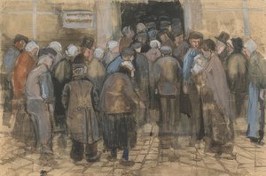 The Poor and the Money (Crowd in Front of the State Lottery Office). 1882 by Vincent van Gogh