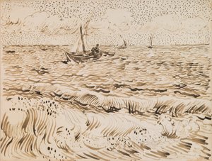Fishing Boats at Saintes-Maries-de-la-Mer by Vincent van Gogh