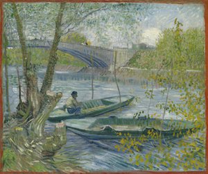 Fishing in Spring, the Pont de Clichy Asnières