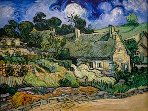 House with Straw Ceiling in Cordeville by Vincent van Gogh