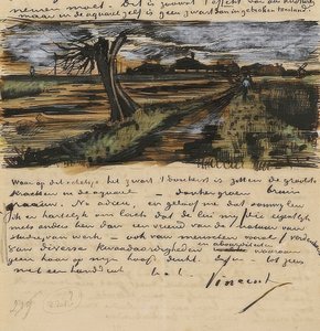 Pollard Willow, Letter to Theo van Gogh by Vincent van Gogh