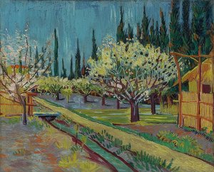 Orchard Surrounded by Cypresses by Vincent van Gogh