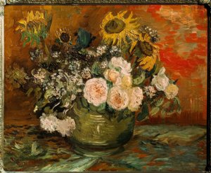 Roses and Sunflowers