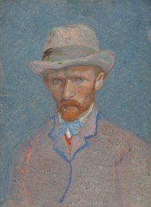 Self-Portrait with gray felt hat by Vincent van Gogh