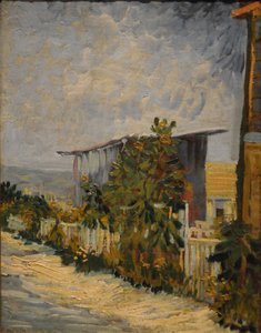 Shed at the Montmartre with Sunflower by Vincent van Gogh