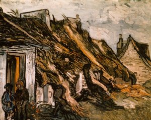 Thatched Huts in Chaponval by Vincent van Gogh