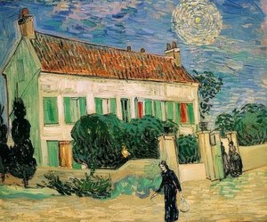 White House at Night. June 1890 by Vincent van Gogh