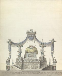 Catafalque of the Empress Catherine the Great of Russia, Side Elevation, 1796 by Vincenzo Brenna