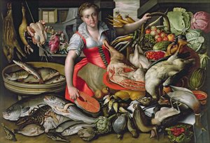 Martha preparing the meal for Jesus or Jesus at the House of Martha and Mary