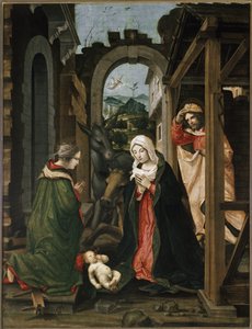 Nativity with St Catherine of Alexandria by Vincenzo Civerchio