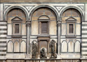 Saint John the Baptist, His Executioner and Salome (detail) - sculpture, 1571