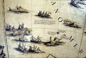 Whaling in the Pacific. (detail)