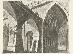 Courtyard of a Castle by Vincenzo Mazzi