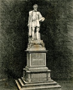 The Monument to Antonio Allegri da Correggio, by Vincenzo Vela, Correggio, Emilia-Romagna, Italy