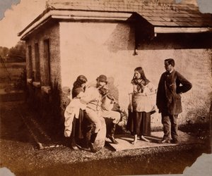 Children Listen to a Man Playing a Fiddle, c.1859-61 by Viscountess Hawarden