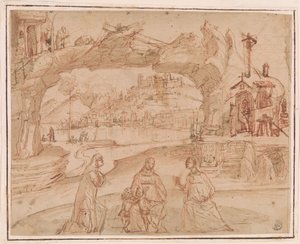 Virgin and Child with Saints in a Landscape, ca. 1500-1510 by Vittore Carpaccio