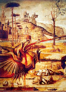 St. George Killing the Dragon (detail), c.1502-07 by Vittore Carpaccio