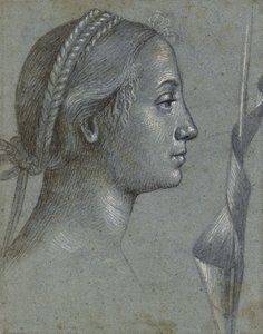 Head of a Woman with a Pennant wound round a Pole by Vittore Carpaccio