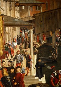 The Miracle of the Relic of the Holy Cross at Rialto Bridge in Venice (detail) by Vittore Carpaccio