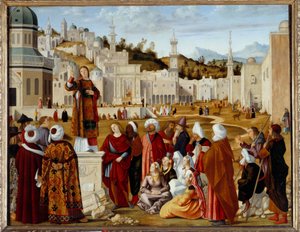 The Sermon of St. Stephen (St. Etienne) in Jerusalem by Vittore Carpaccio