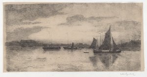 Antwerp: Sunset by Vittore Grubicy