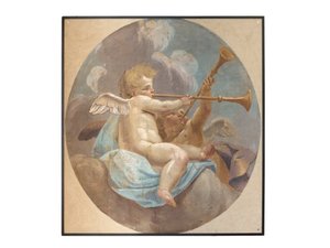 Frescos of angels, originally from St. Augustinus church by Vittorio Maria Bigari
