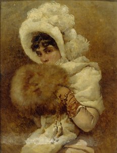 Girl with a Muff by Vladimir Egorovic Makovsky