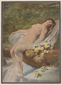 Woman with Flowers by Vlaho Bukovac