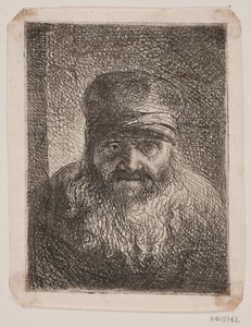 Old Bearded Man. Bust Portrait Facing Forward by W.A. Müller