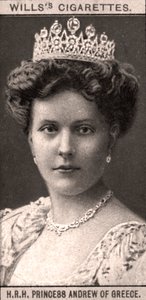 H.R.H Princess Andrew of Greece, 1908 by WD and HO Wills