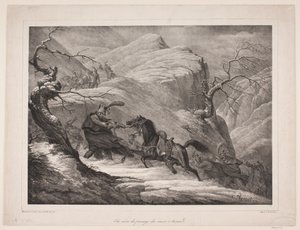 A Scene from the Passage of Mont St. Bernard by WIlhelm Heuer