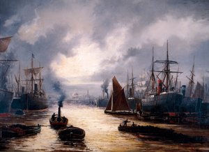 The Pool of London, 1892 by WJ Baker
