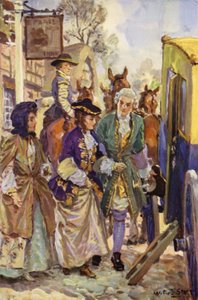 His Lordship Conducted the Ladies into the Vehicle by W.R.S. (after) Stott