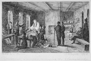 Inside Newgate Prison, Old Bailey, City of London by WT