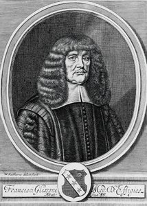 Portrait of Francis Glisson, British physicist, anatomist and physician, engraving by John Ward Dunsmore