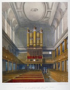 Interior, looking west, Church of St Dunstan in the West, Fleet Street, City of London by W Ganci