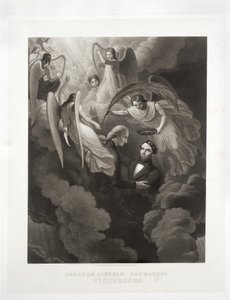 Abraham Lincoln, The Martyr, Victorious, engraved by John Sartain