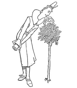 All Cares and Sorrows Were Forgotten By Him Who Inhaled Its Fragrance, c1930 by William Heath Robinson