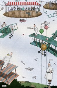 An Aerial Cricket Match of the Future
