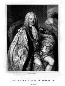 Thomas Pelham-Holles, 1st Duke of Newcastle-upon-Tyne, British Whig Statesman by W. Holl