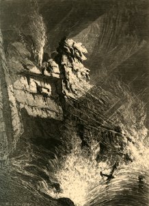 The Spouting Horn in a Storm, 1872 by W. J. Linton