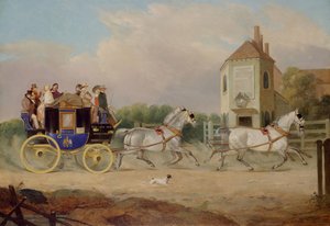 Stourbridge to Birmingham Royal Mail Coach by W. J. Pringle